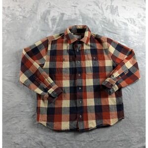 Duckworth Sawtooth Shirt Men Small Merino Wool Flannel USA Made *SHRUNK READ*
